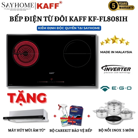 Bếp từ kết hợp hồng ngoại KAFF KF-FL808IH - Bảo hành chính hãng 5 năm tại nhà