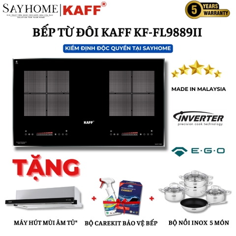 Bếp từ đôi KAFF KF-FL9889II- Bảo hành chính hãng tại nhà 5 năm