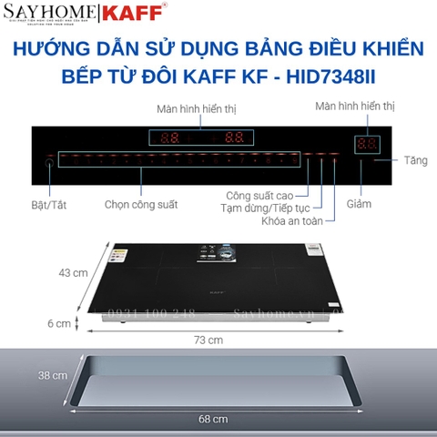 Bếp từ KAFF KF - HID7348II cao cấp - Bảo hành chính hãng 7 năm
