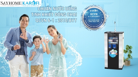 Máy lọc nước Karofi KSI90 PRO tủ đứng 10 lõi lọc - Hàng chính hãng