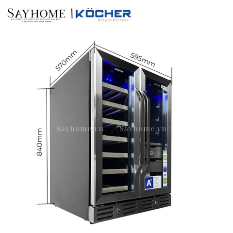 Tủ bảo quản tích hợp CIGAR và rượu vang KOCHER KCWEU-3338 - Hàng chính hãng