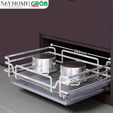Giá đựng xoong nồi GROB C1O304.093.60/70/75/80/90 đa năng inox 304 GROB - Mix Oval - Hàng chính hãng