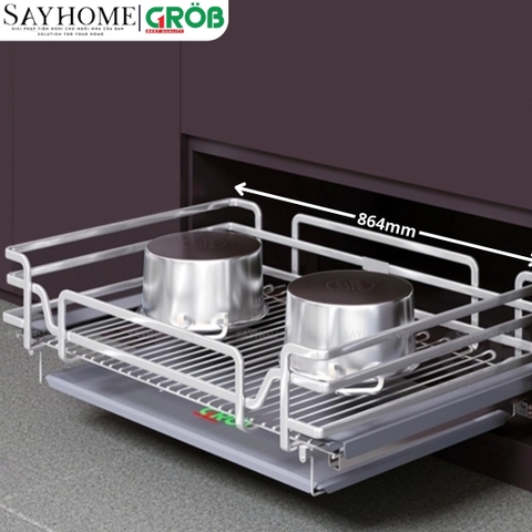 Giá đựng xoong nồi GROB C1O304.093.60/70/75/80/90 đa năng inox 304 GROB - Mix Oval - Hàng chính hãng