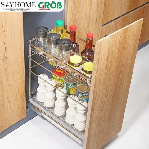 Kệ gia vị GROB GC304- 20B, GC304- 25B, GC304- 30B, GC304- 35B, GC304- 40B đa năng inox SUS304, nan dẹt tại thành phố Hồ Chí Minh
