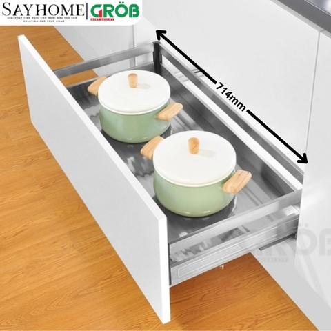 Kệ xoong nồi GROB GH-60/70/75/80/90 inox hộp gắn cánh - Hàng chính hãng GROB