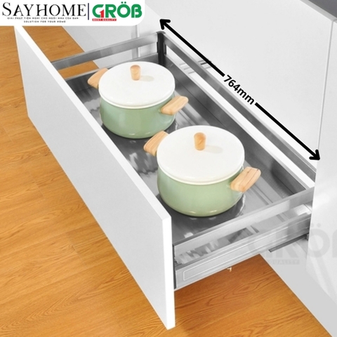 Kệ xoong nồi GROB GH-60/70/75/80/90 inox hộp gắn cánh - Hàng chính hãng GROB