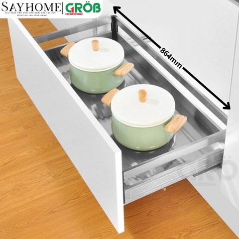 Kệ xoong nồi GROB GH-60/70/75/80/90 inox hộp gắn cánh - Hàng chính hãng GROB