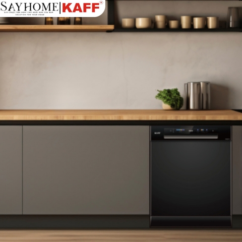 Máy rửa chén bát KAFF KF- BHMI775YB độc lập 17 bộ đồ ăn Châu Âu - Hàng chính hãng