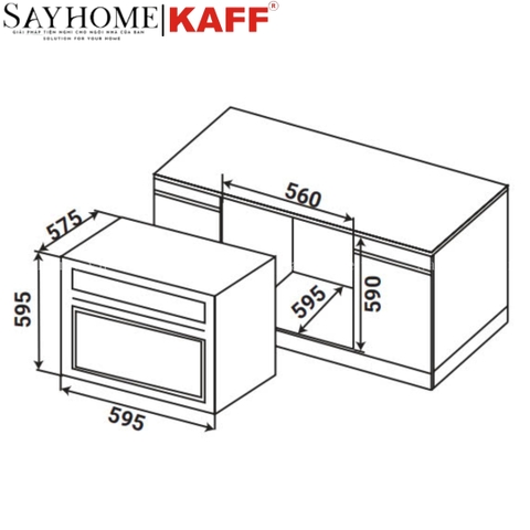 Lò nướng KAFF KF-BI75SLIM dung tích 75L - Bảo hành chính hãng 5 năm