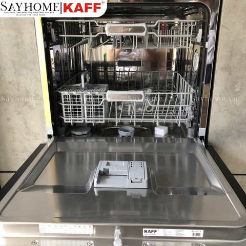 Máy rửa chén bát KAFF KF-BISMS8 PLUS âm bán phần 12 bộ đồ ăn Châu Âu - Bảo hành chính hãng 5 năm