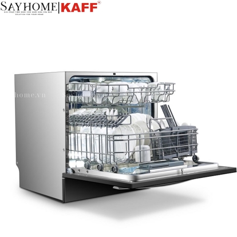Máy rửa chén bát KAFF KF-BISMS8 PLUS âm bán phần 12 bộ đồ ăn Châu Âu - Bảo hành chính hãng 5 năm