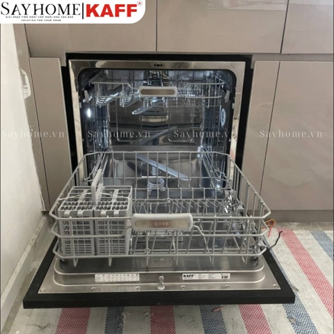 Máy rửa chén bát KAFF KF-BISMS8 PLUS âm bán phần 12 bộ đồ ăn Châu Âu - Bảo hành chính hãng 5 năm