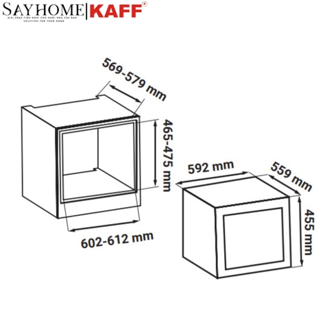 Tủ rượu KAFF KF-BW51L - Bảo hành chính hãng 5 năm