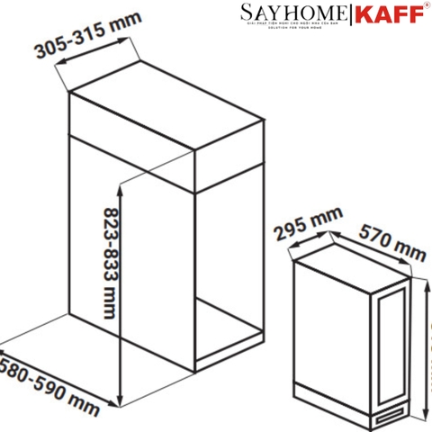 Tủ rượu KAFF KF-BW58L - Bảo hành chính hãng 5 năm