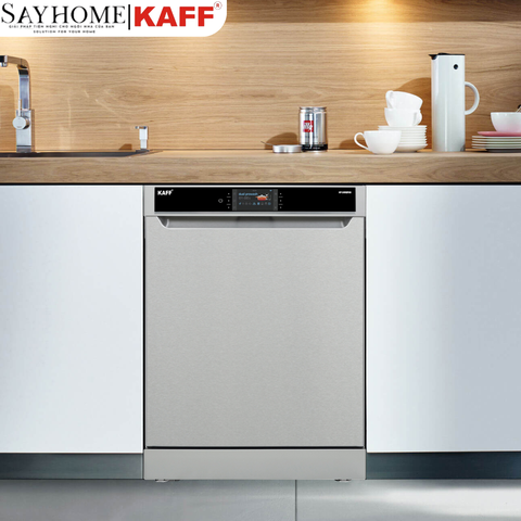 Máy rửa chén bát KAFF KF-D65ERIS bán âm, độc lập 15 bộ đồ ăn Châu Âu - Bảo hành chính hãng 5 năm