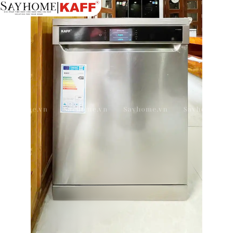 Máy rửa chén bát KAFF KF-D65ERIS bán âm, độc lập 15 bộ đồ ăn Châu Âu - Bảo hành chính hãng 5 năm