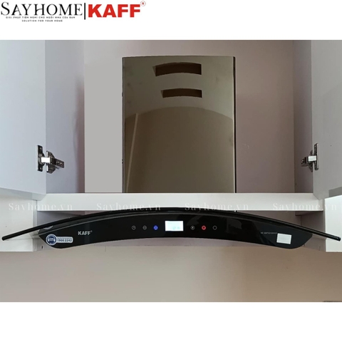 Máy hút mùi KAFF KF-GB702, KF-GB902 kính cong áp tường cảm ứng - điều khiển từ xa - Bảo hành chính hãng 3 năm