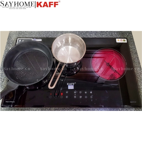 Bếp điện từ kết hợp KF-IC3801 3 vùng nấu KAFF - Bảo hành chính hãng 5 năm