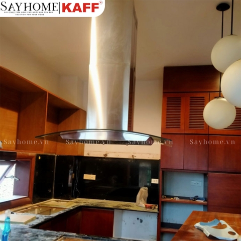 Máy hút mùi KAFF KF-IS90GH kính cong độc lập - Bảo hành chính hãng 3 năm