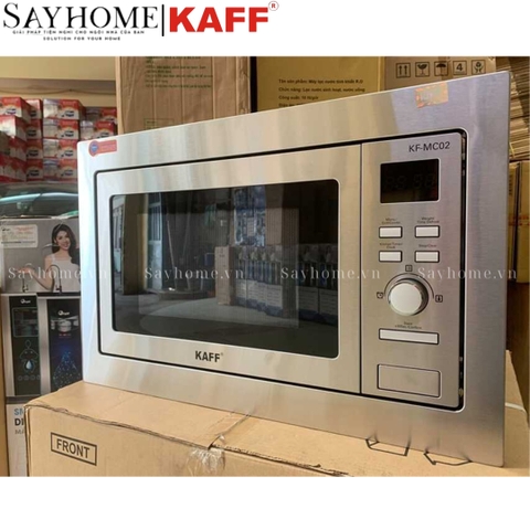 Lò vi sóng kết hợp nướng KAFF KF-MC02 âm tủ thân inox 25 lít- Bảo hành chính hãng 5 năm