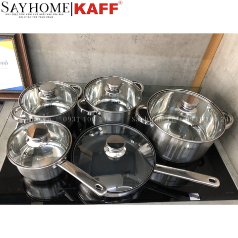 Bộ nồi KAFF KF-ST005Fr Inox cao cấp 5 món - Hàng chính hãng