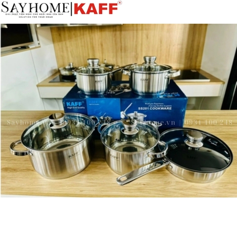 Bộ nồi KAFF KF-ST005Fr Inox cao cấp 5 món - Hàng chính hãng