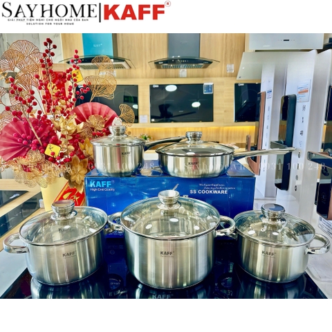 Bộ nồi KAFF KF-ST005Fr Inox cao cấp 5 món - Hàng chính hãng