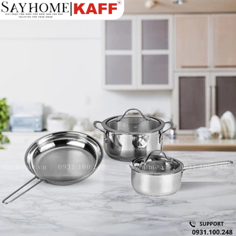Bộ nồi KAFF KF-ST05304 Inox cao cấp 3 món