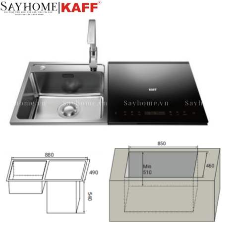 Máy Rửa Kết Hợp Bồn KAFF KF-SWM6 - Hàng chính hãng KAFF