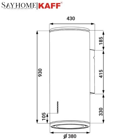 Máy hút mùi KAFF KF-WL2038B - Hàng chính hãng