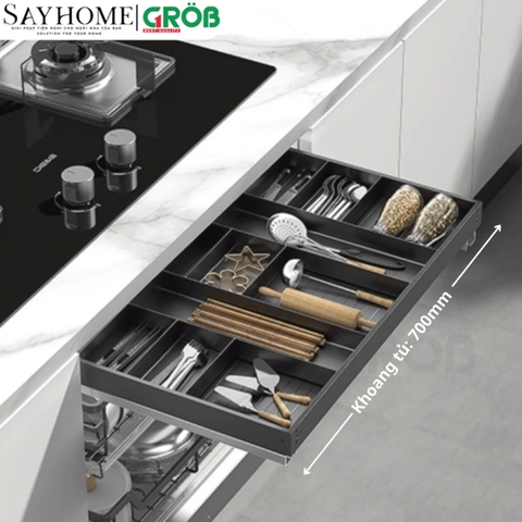 Khay chia nhôm GROB C1NC- 60/70/75/80/90 tràn khoang độc lập - Hàng chính hãng