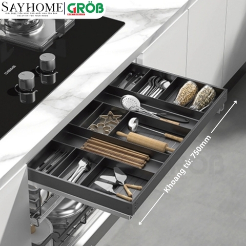 Khay chia nhôm GROB C1NC- 60/70/75/80/90 tràn khoang độc lập - Hàng chính hãng