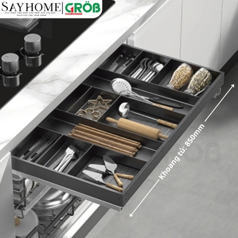 Khay chia nhôm GROB C1NC- 60/70/75/80/90 tràn khoang độc lập - Hàng chính hãng