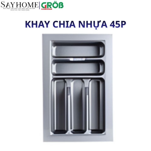 Khay chia nhựa cao cấp ABS GROB 45P, 50P, 60P, 70P, 80P, 90P màu xám và màu trắng - Hàng chính hãng
