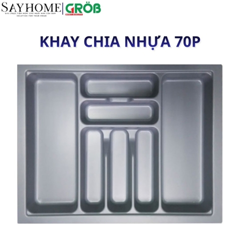 Khay chia nhựa cao cấp ABS GROB 45P, 50P, 60P, 70P, 80P, 90P màu xám và màu trắng - Hàng chính hãng