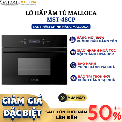 Lò hấp MALLOCA MST-48CP âm tủ 48 Lít - Hàng chính hãng