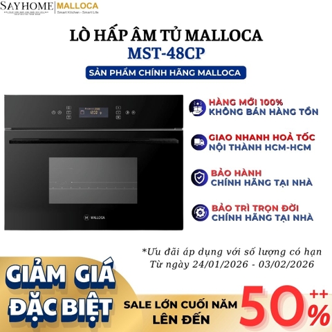 Lò hấp MALLOCA MST-48CP âm tủ 48 Lít - Hàng chính hãng