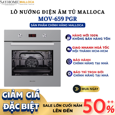 Lò nướng MALLOCA MOV-659 PGR âm tủ dung tích 65 Lít - Hàng chính hãng