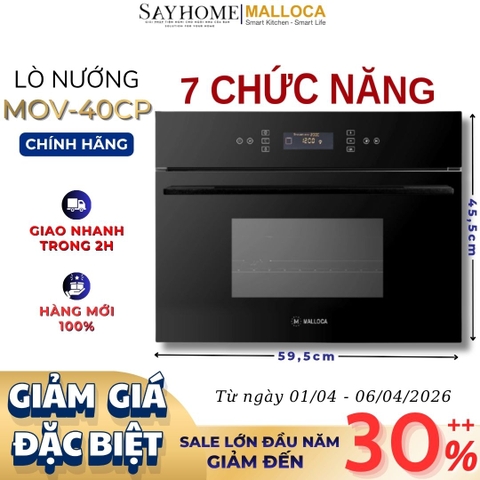 Lò nướng MALLOCA MOV-40CP âm tủ 40 Lít - Hàng chính hãng