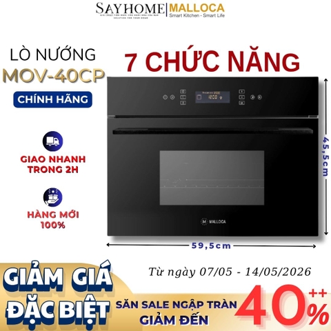 Lò nướng MALLOCA MOV-40CP âm tủ 40 Lít - Hàng chính hãng