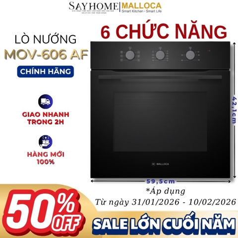 Lò nướng MALLOCA MOV-606 AF âm tủ 60 Lít - Hàng chính hãng