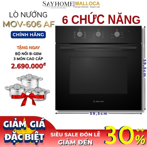 Lò nướng MALLOCA MOV-606 AF âm tủ 60 Lít - Hàng chính hãng
