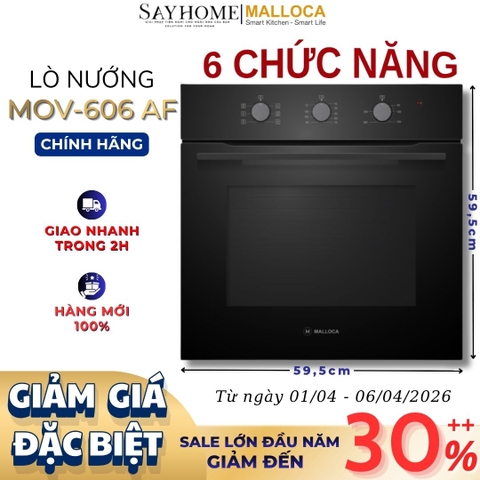 Lò nướng MALLOCA MOV-606 AF âm tủ 60 Lít - Hàng chính hãng