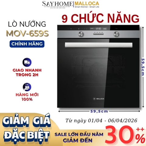 Lò nướng MALLOCA MOV-659S âm tủ 70 Lít - Hàng chính hãng