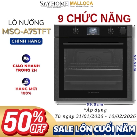 Lò nướng MALLOCA MSO-A75TFT dung tích 75 lít - Hàng chính hãng