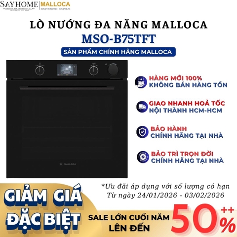 Lò nướng MALLOCA MSO-B75TFT dung tích 75 lít - Hàng chính hãng