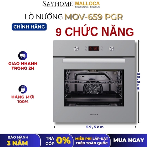 Lò nướng MALLOCA MOV-659 PGR âm tủ dung tích 65 Lít - Hàng chính hãng