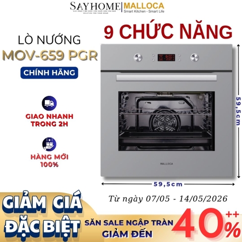 Lò nướng MALLOCA MOV-659 PGR âm tủ dung tích 65 Lít - Hàng chính hãng