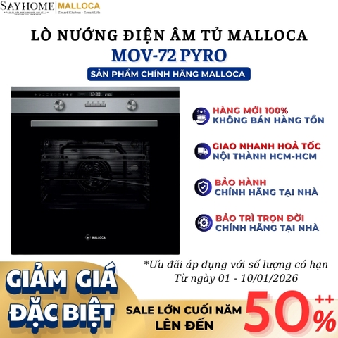 Lò nướng MALLOCA MOV-72 PYRO âm tủ 70 Lít - Hàng chính hãng