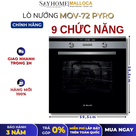Lò nướng MALLOCA MOV-72 PYRO âm tủ 70 Lít - Hàng chính hãng